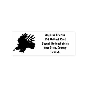 Goldener Adler, lustige Cartoon-Illustration Gummistempel