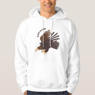 Goldener Adler, lustige Cartoon-Illustration Hoodie