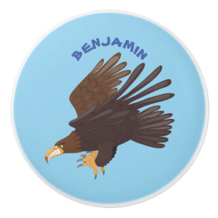 Goldener Adler, lustige Cartoon-Illustration Keramikknauf