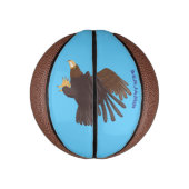 Goldener Adler, lustige Cartoon-Illustration Mini Basketball (Vertikal)