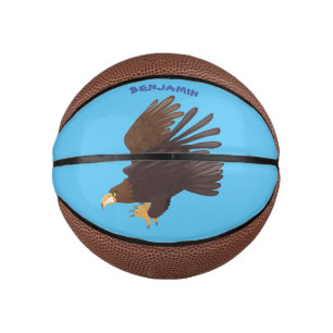 Goldener Adler, lustige Cartoon-Illustration Mini Basketball