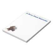 Goldener Adler, lustige Cartoon-Illustration Notizblock (Rotiert)