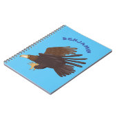 Goldener Adler, lustige Cartoon-Illustration Notizblock (Linke Seite)