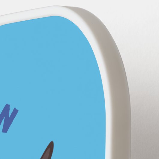 Goldener Adler, lustige Cartoon-Illustration Pickleball Schläger (Linke Seite)