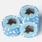 Goldener Adler, lustige Cartoon-Illustration Pokerchips (Stapel)
