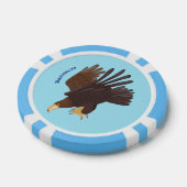 Goldener Adler, lustige Cartoon-Illustration Pokerchips (Einzeln)