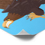 Goldener Adler, lustige Cartoon-Illustration Poster (Ecke)