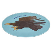 Goldener Adler, lustige Cartoon-Illustration Schneidebrett (Ecke)