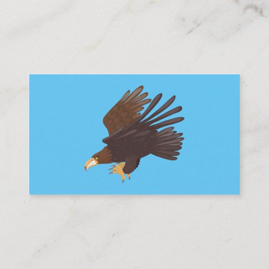 Goldener Adler, lustige Cartoon-Illustration Visitenkarte (Rückseite)