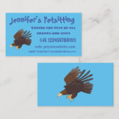 Goldener Adler, lustige Cartoon-Illustration Visitenkarte (Vorne/Hinten)