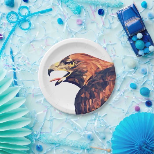 Goldener Adler Pappteller (Party)