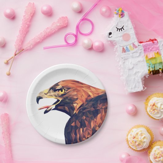 Goldener Adler Pappteller (Party)