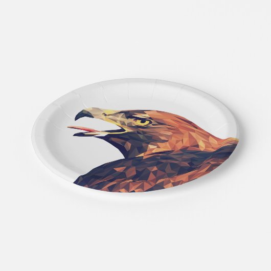 Goldener Adler Pappteller (Schrägansicht)