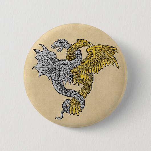Goldener Adler und Silberdrache Button (Vorderseite)