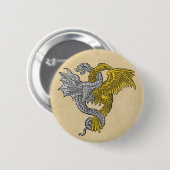 Goldener Adler und Silberdrache Button (Vorne & Hinten)