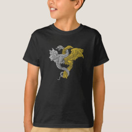 Goldener Adler und Silberdrache T-Shirt