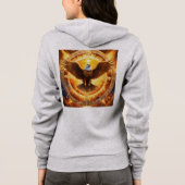 Goldener Adler Weibchen mit vollem Reißverschluss Hoodie (Rückseite)