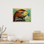 Goldener Adler - Wildnis des Weltvogels Poster (Küche)