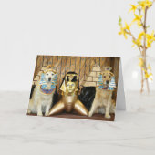 Goldener ägyptischer Geburtstag Karte (Gelbe Blume)