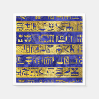 Goldener ägyptischer Hieroglyphen-Muster