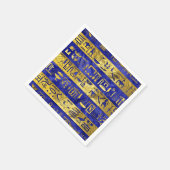 Goldener ägyptischer Hieroglyphen-Muster Serviette (Ecke)