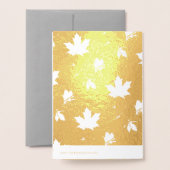 goldener Ahorn - elegante Blattmotive Folienkarte (Rückseite mit Umschlag)