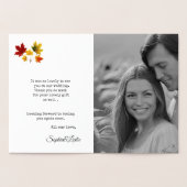 goldener Ahorn - elegante Blattmotive Folienkarte (Innenseite)