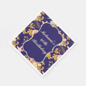Goldener Akanthus zum 40. Geburtstag Serviette (Ecke)