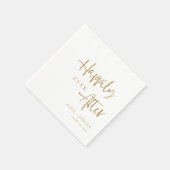 Goldener Akzent nach einer Skripthochzeit Serviette (Ecke)