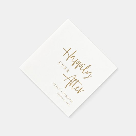 Goldener Akzent nach einer Skripthochzeit Serviette (Ecke)