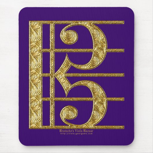 Goldener AltClef Mousepad (Vorne)