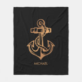 Goldener Anker Fleecedecke (Vorderseite)