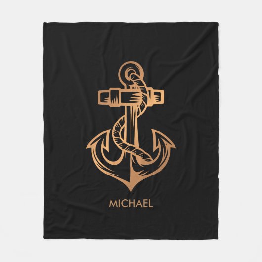Goldener Anker Fleecedecke (Vorderseite)