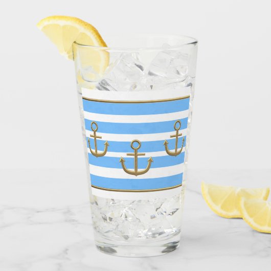 Goldener Anker, Symbole der Liebe . Glas (Vorderseite Ice)