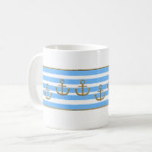 Goldener Anker, Symbole der Liebe . Kaffeetasse (Vorderseite Links)