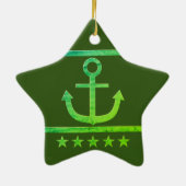 Goldener Anker, Symbole der Liebe . Keramik Ornament (Hinten)