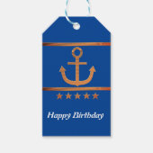 Goldener Anker, Symbole der Liebe, Personalisiert Geschenkanhänger (Vorderseite)