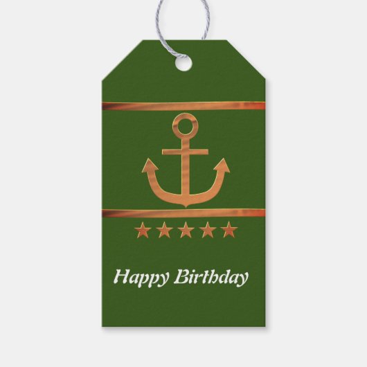 Goldener Anker, Symbole der Liebe, Personalisiert Geschenkanhänger (Vorderseite)