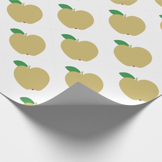 Goldener Apfel Geschenkpapier (Ecke)