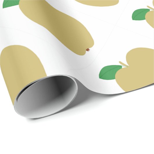 Goldener Apfel Geschenkpapier (Rolleneckpunkt)