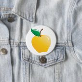 Goldener Apfel Helles Gelbes Obst Button (Beispiel)