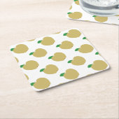 Goldener Apfel Rechteckiger Pappuntersetzer (angewinkelt)