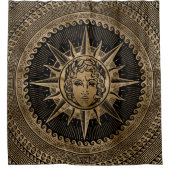 Goldener Apollo-Sonnengott auf griechischer Duschvorhang (Vorderseite)