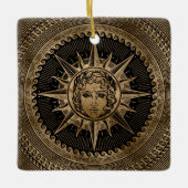 Goldener Apollo-Sonnengott auf griechischer Keramikornament (Vorderseite)