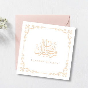 Goldener, aufwendiger Vintage-Rahmen Ramadan Mubar Feiertagskarte
