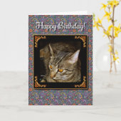 Goldener Augen-Geburtstag Karte (Gelbe Blume)