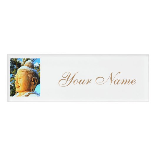 Goldener Aura-Buddha Namenschild (Vorderseite)