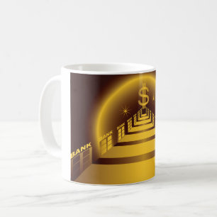 Goldener Bankkorridor lässt Dollarfinanzierung wac Kaffeetasse