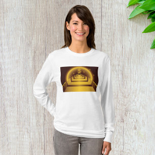 Goldener Bankkorridor Leuchtender Dollar Finance T-Shirt