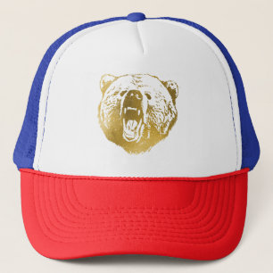 Goldener Bär Shirt, Weiß und Gold Truckerkappe